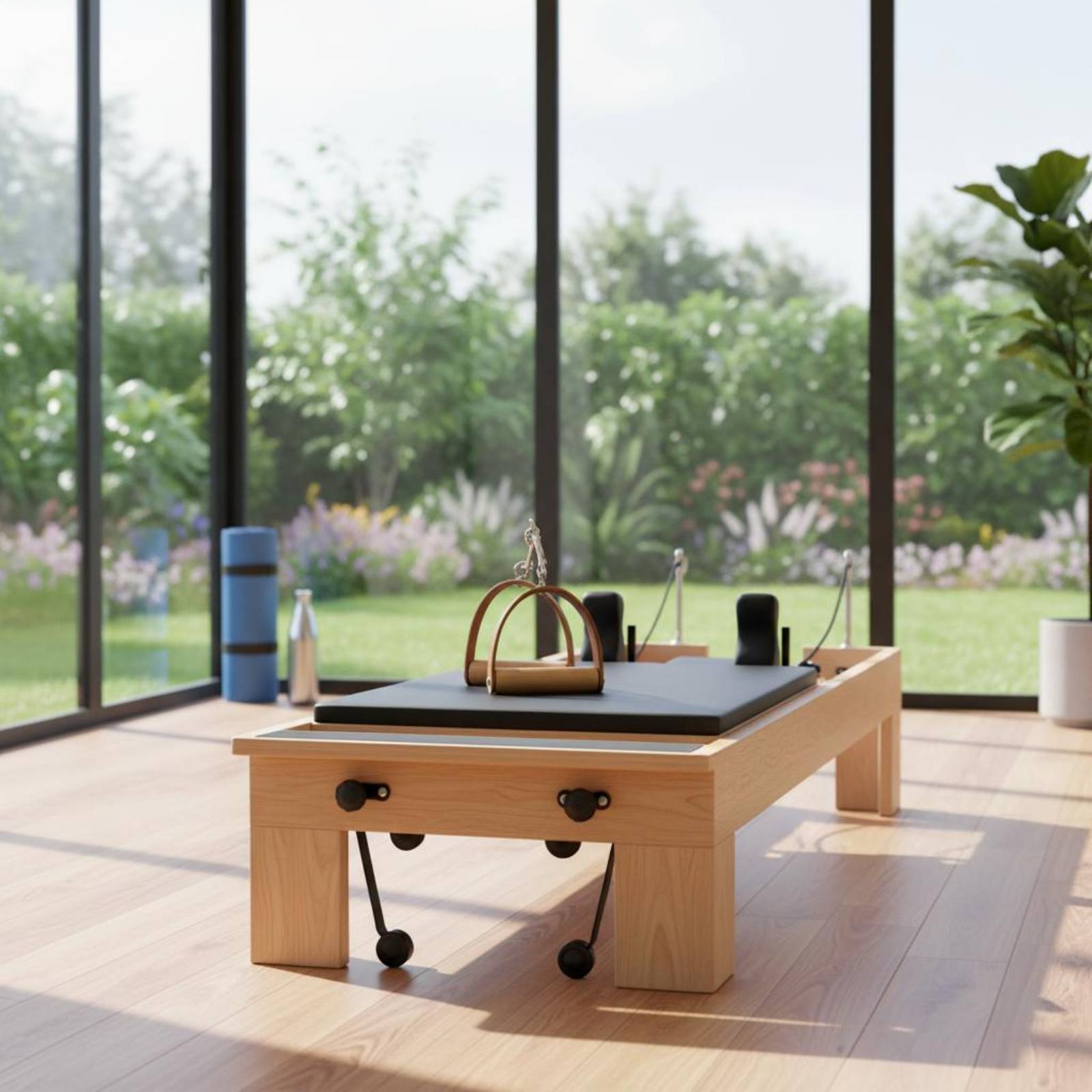 Pilates & Yoga Knokke - 2 Pieces Leather Wood Handles Classic