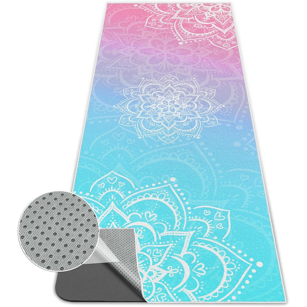Pilates Yoga Hot - Gradient Mandala Print Absorbent Yoga Towel