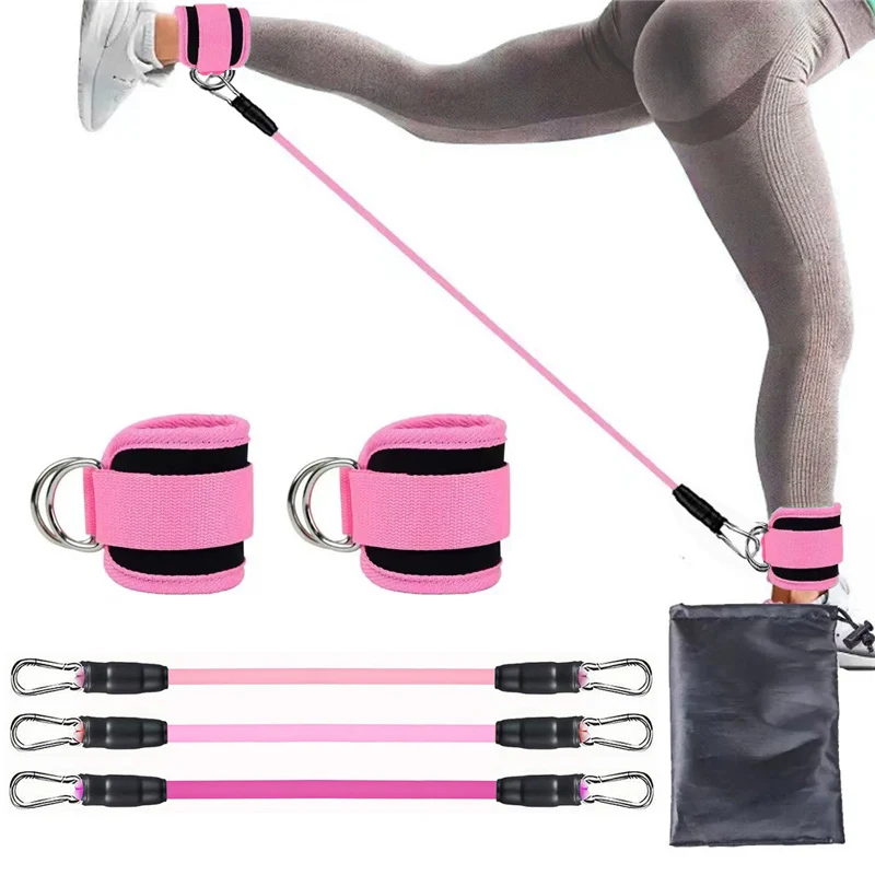 Pilates Yoga Board - Ankle Straps Resistance Bands Set Fitness