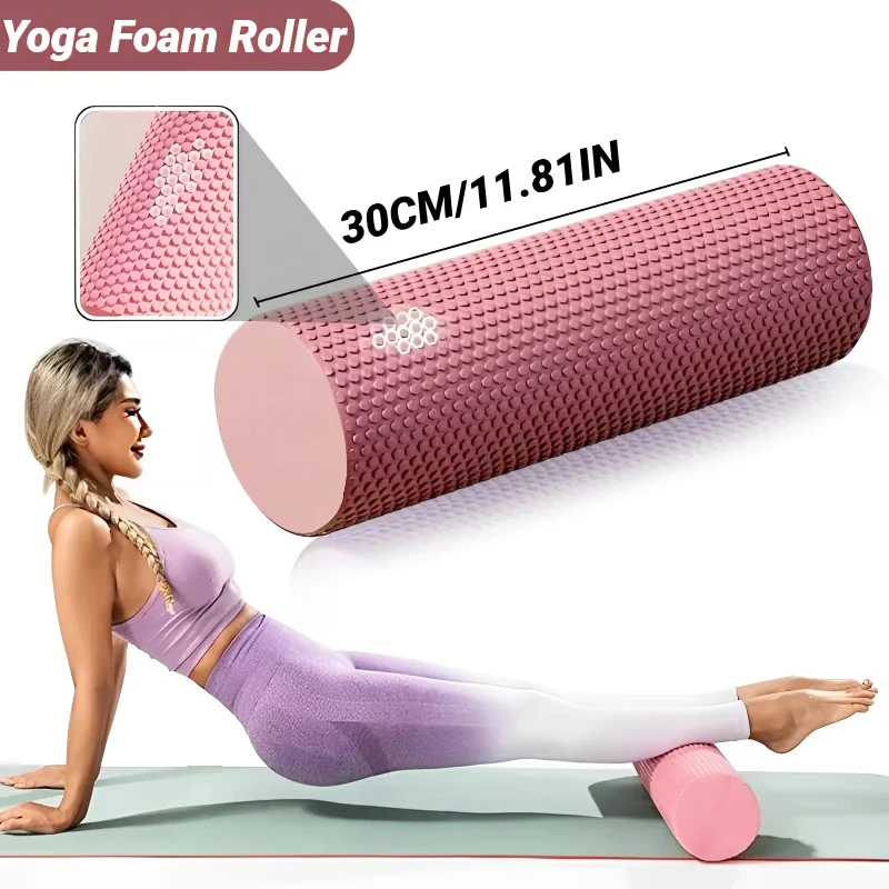 Pilates Yoga Equipment - Hexagonal EVA Foam Yoga Roller, 9.5cm