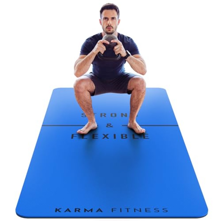 Pilates Yoga Hiit - Large Exercise Mat Extra Thick 10mm