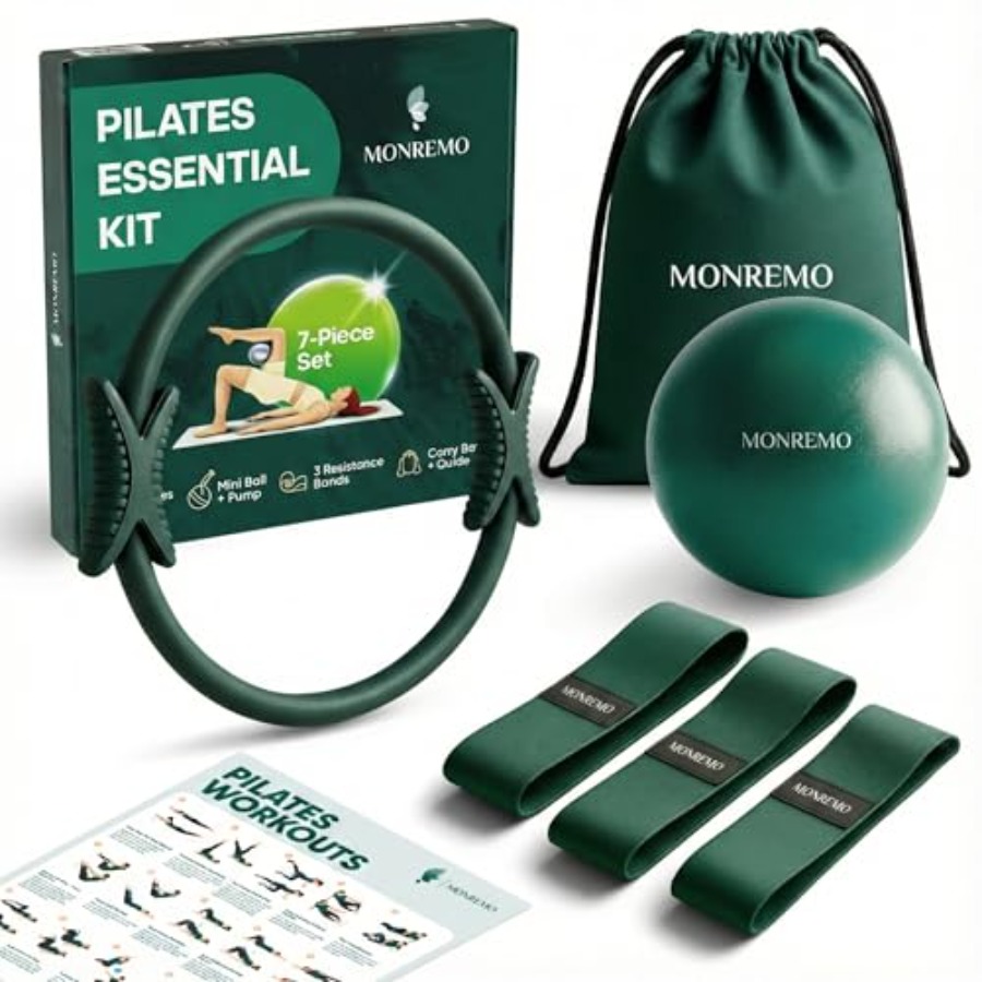 Pilates Toning Ball - Pilates Home Workout Kit 7pc Pilates