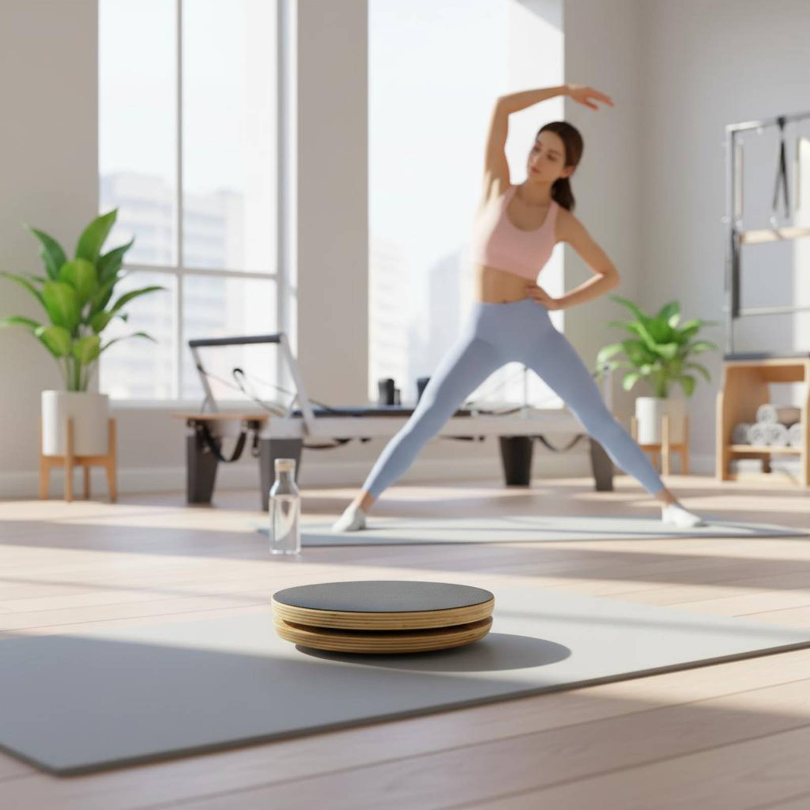 Pilates & Yoga Knokke - 2 Pieces Wooden Pilates Disc Solid