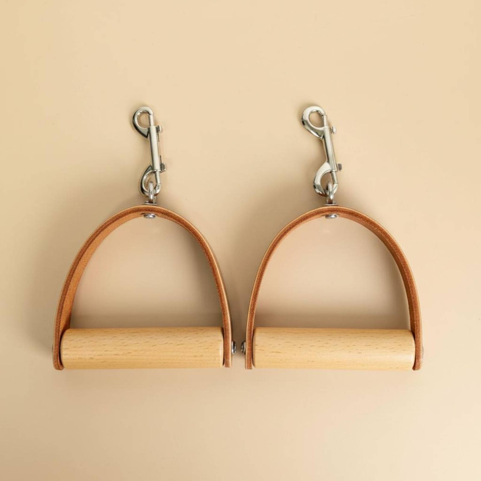 2 Pieces Leather Wood Handles  - Pilates & Yoga Knokke review and price