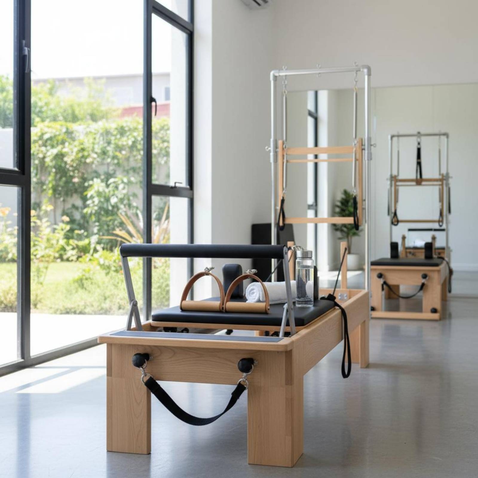 2 Pieces Leather Wood Handles  - Pilates & Yoga Knokke review and price