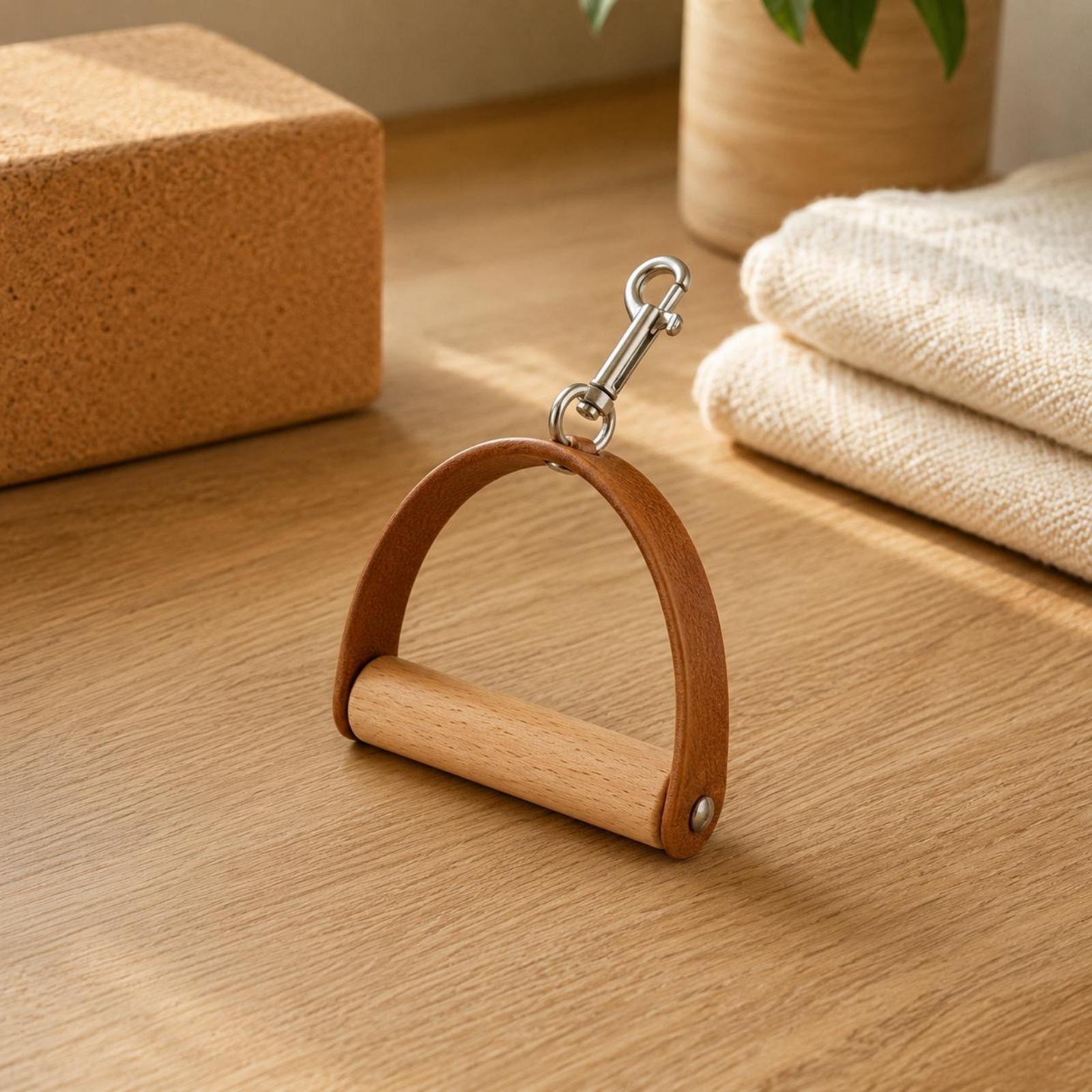 2 Pieces Leather Wood Handles  - Pilates & Yoga Knokke review and price