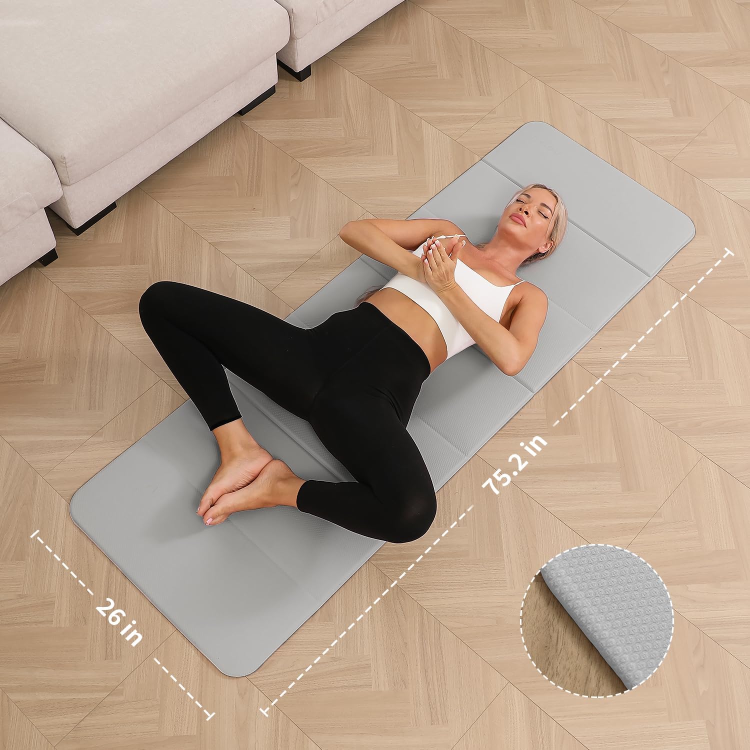 Foldable Yoga Mat 10mm Extra T - Pilates Yoga Mat Thickness review and price