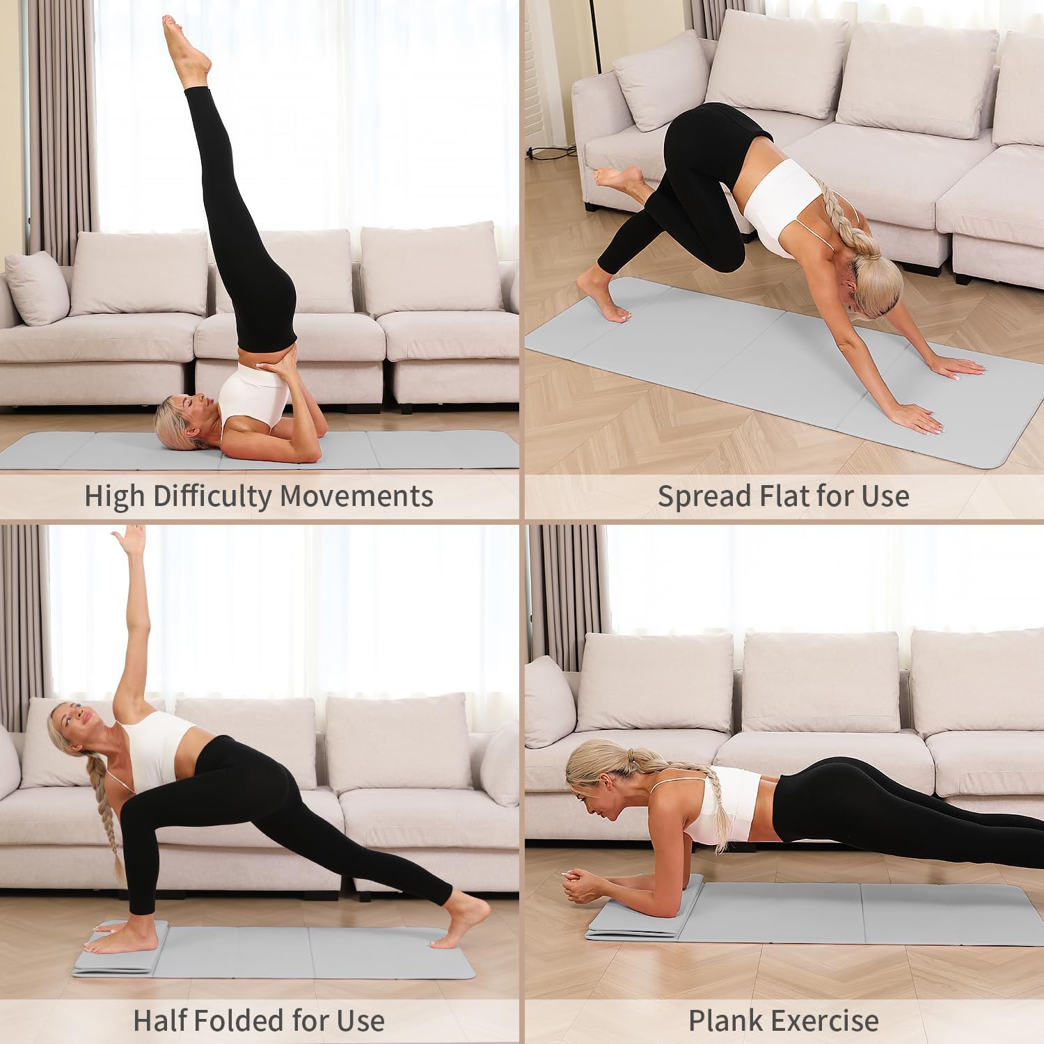 Foldable Yoga Mat 10mm Extra T - Pilates Yoga Mat Thickness review and price