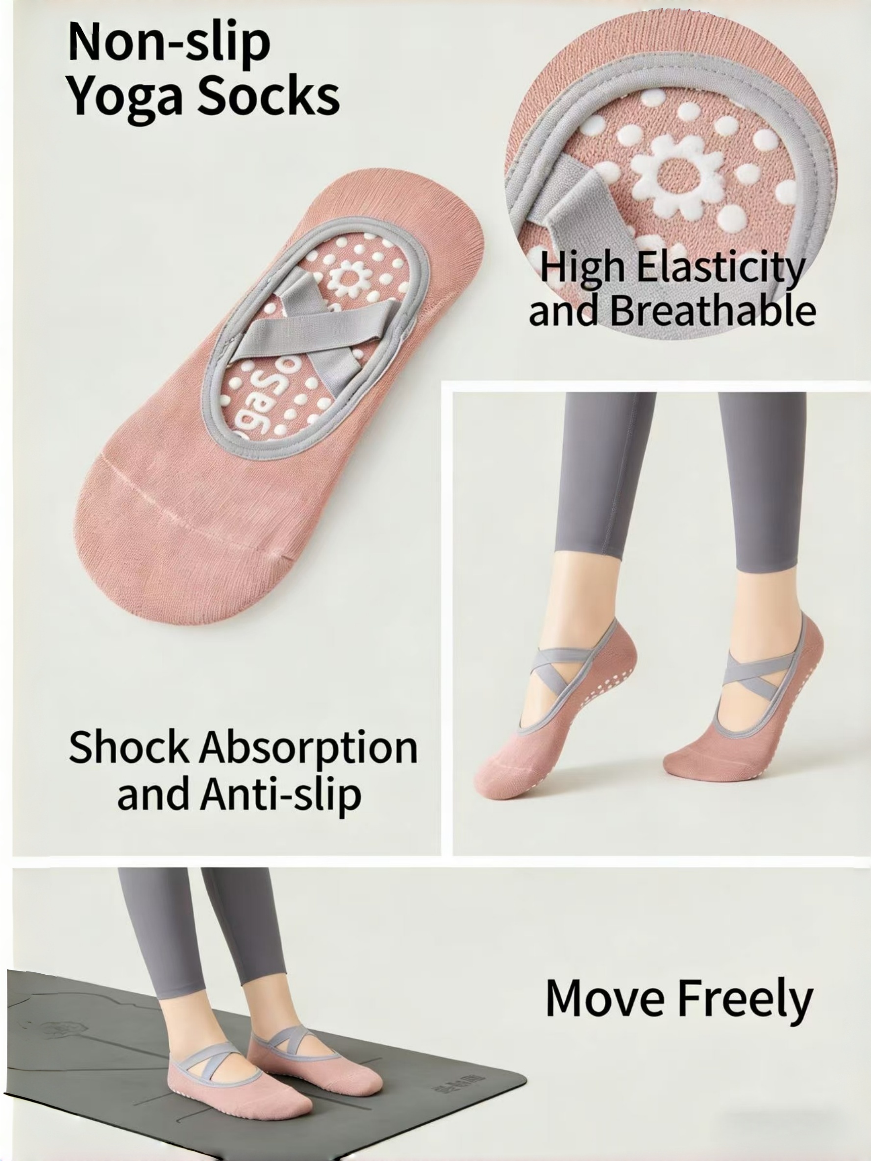Women Yoga Sock Silicone Anti- - Pilates Yoga Sport review and price