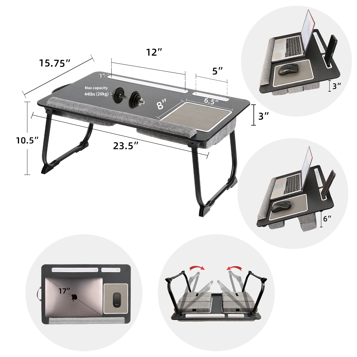 MUMUCC Portable Bed Table For  - Inversion Table Fold review and price
