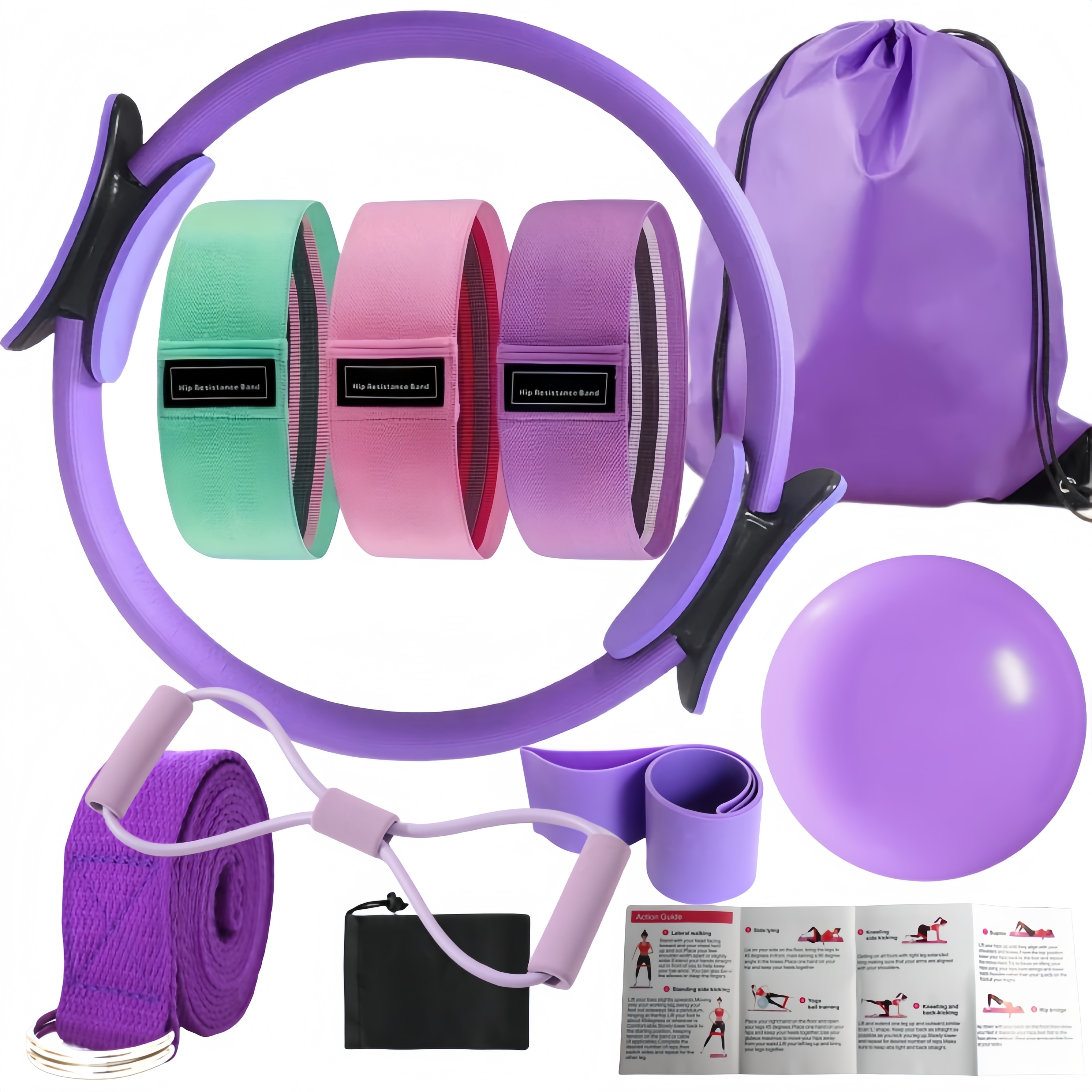 10-Piece Pilates Loops Yoga Ki - Pilates Toning Ball review and price