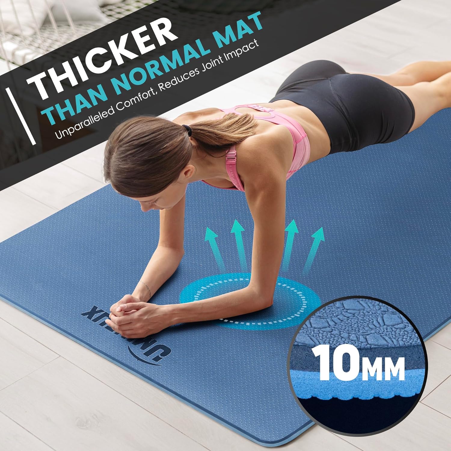 Large Yoga Mat 1/4 & 2/5 Inch  - Pilates Yoga Mat Thickness review and price