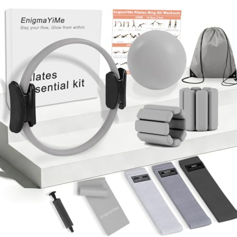 Pilates Ring Kit with Adjustab - Pilates Toning Ball review and price