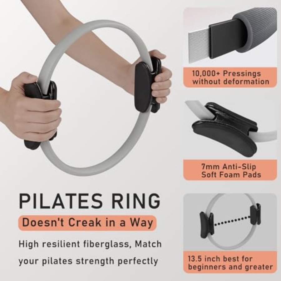 Pilates Ring Kit with Adjustab - Pilates Toning Ball review and price