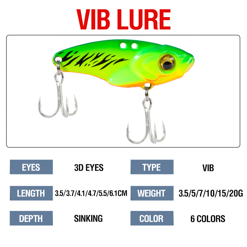6PCS Metal VIB Lure 5g 7g 10g  - Balance Board Wobble review and price