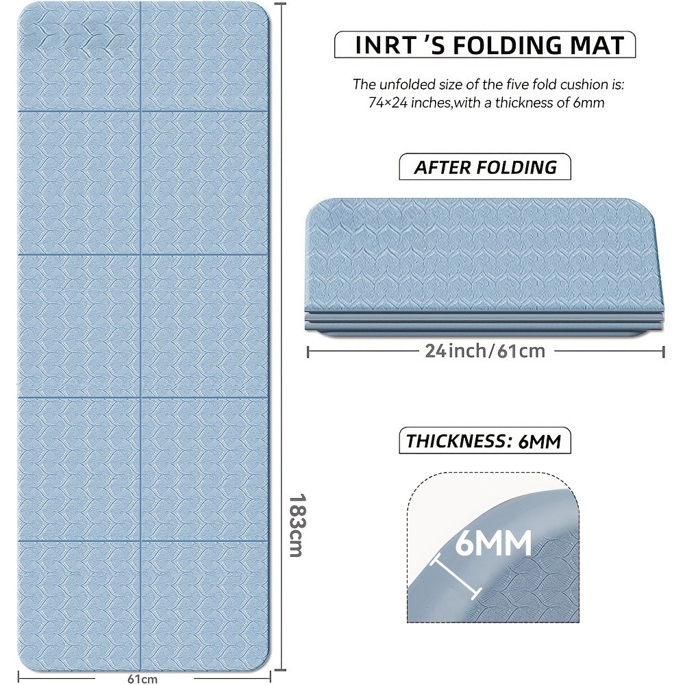 Non-Slip Extra Thick Foldable  - Pilates Yoga Mat Thickness review and price