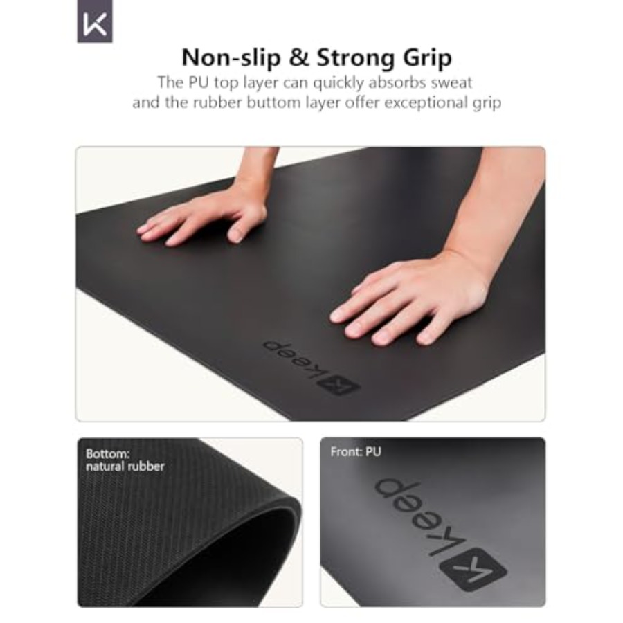 Rubber Yoga Mat - Professional - Pilates Yoga Hiit review and price