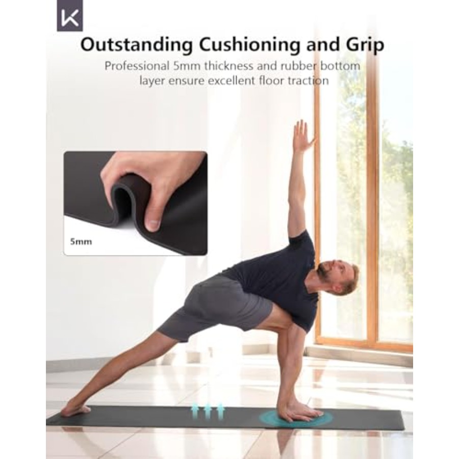 Rubber Yoga Mat - Professional - Pilates Yoga Hiit review and price