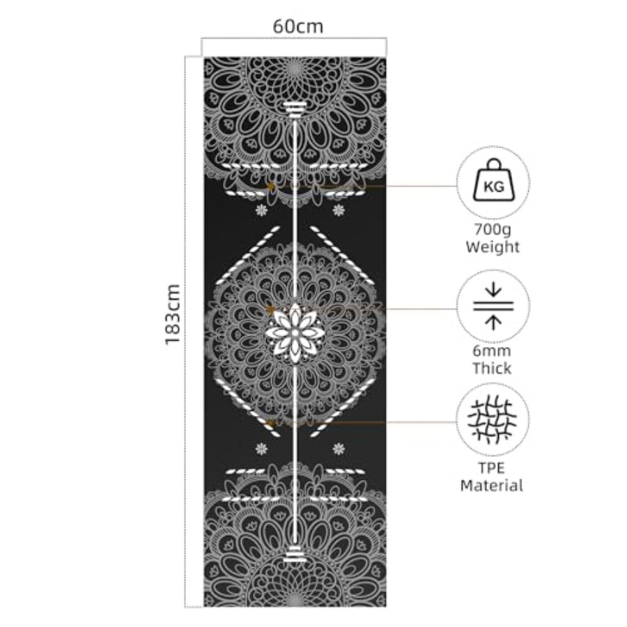 FOLAI Extra Thick Yoga Mat 6mm - Pilates Yoga Hiit review and price