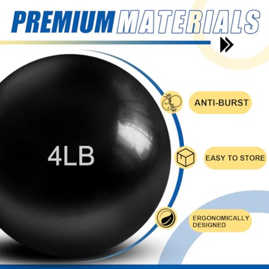 4 Pcs 2lb 3lb 3lb 4lb Weighted - Pilates Toning Ball review and price