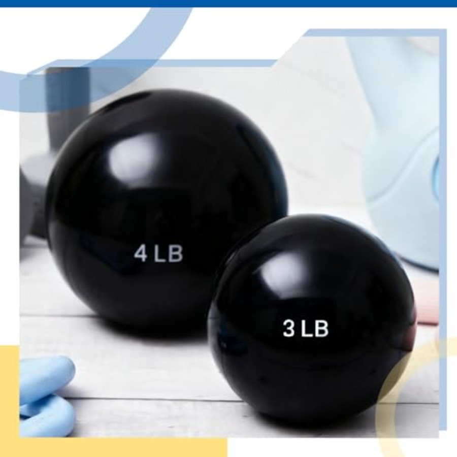 4 Pcs 2lb 3lb 3lb 4lb Weighted - Pilates Toning Ball review and price