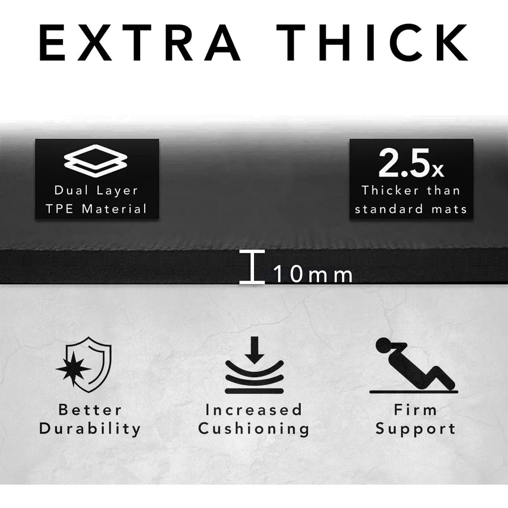 Thick 10mm Exercise Mat 72x32  - Pilates Yoga Hiit review and price