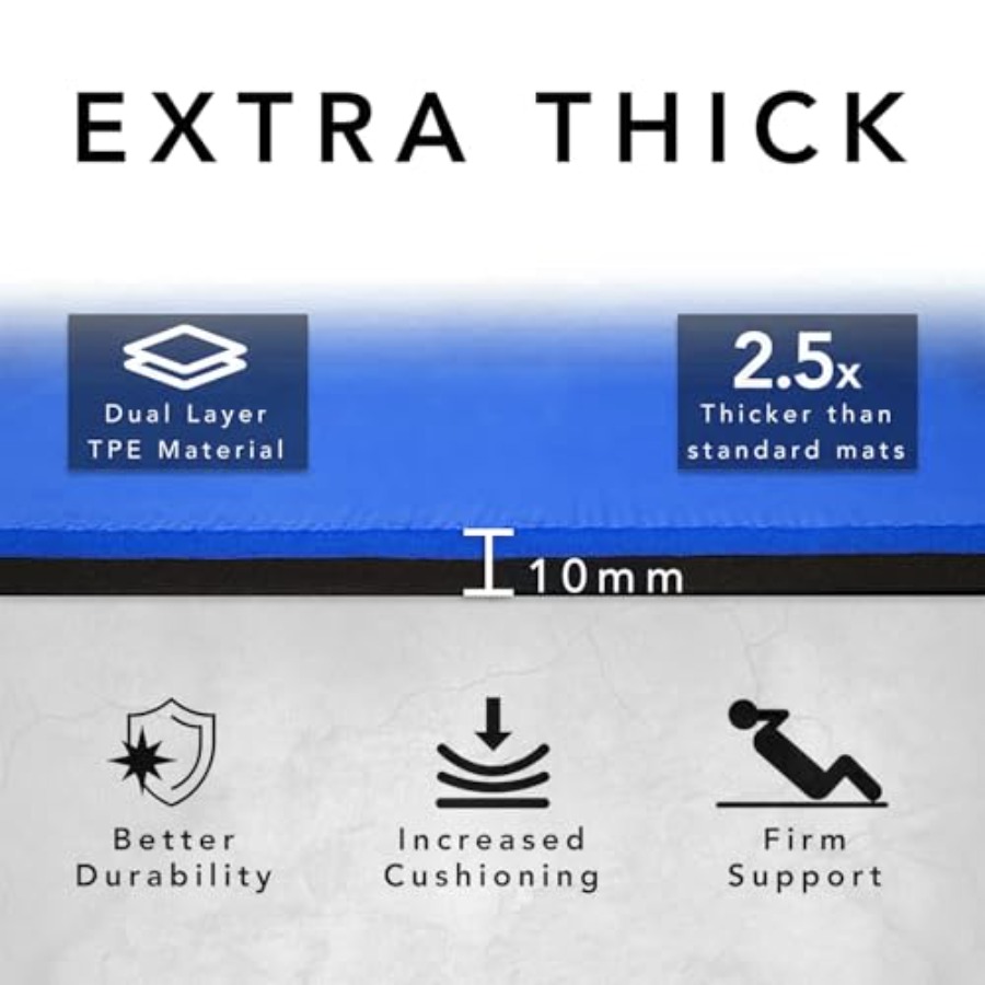 Large Exercise Mat Extra Thick - Pilates Yoga Hiit review and price