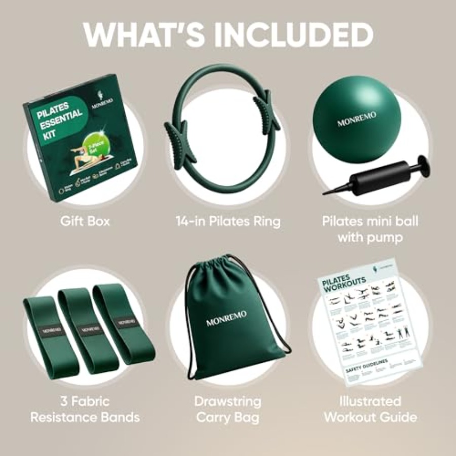 Pilates Home Workout Kit 7pc P - Pilates Toning Ball review and price