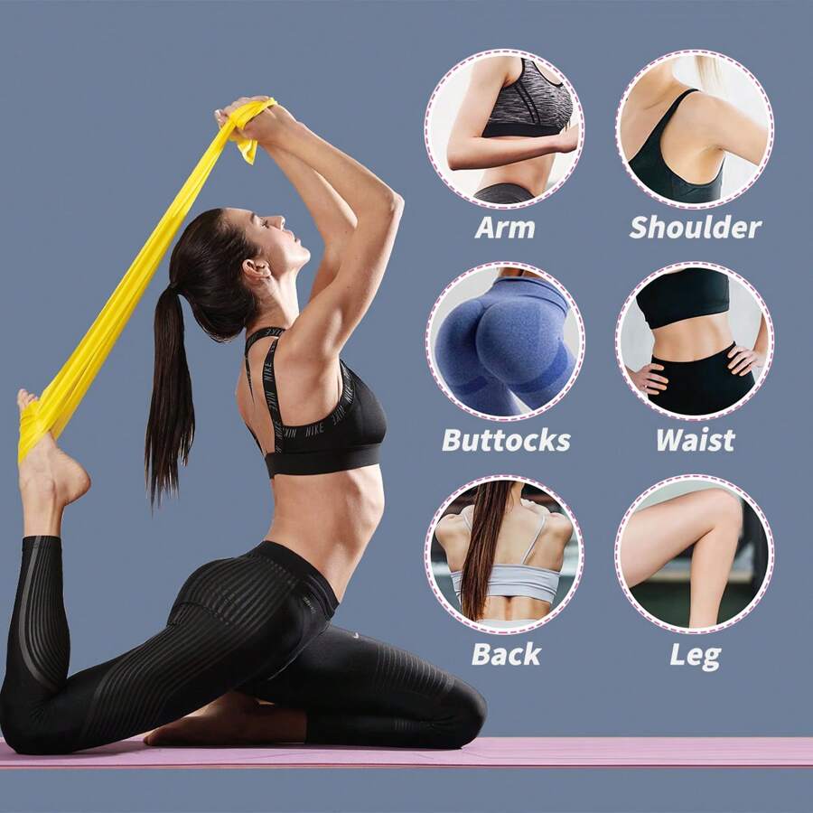 3pcs Resistance Bands Set, Pow - Difference Pilates And Yoga review and price